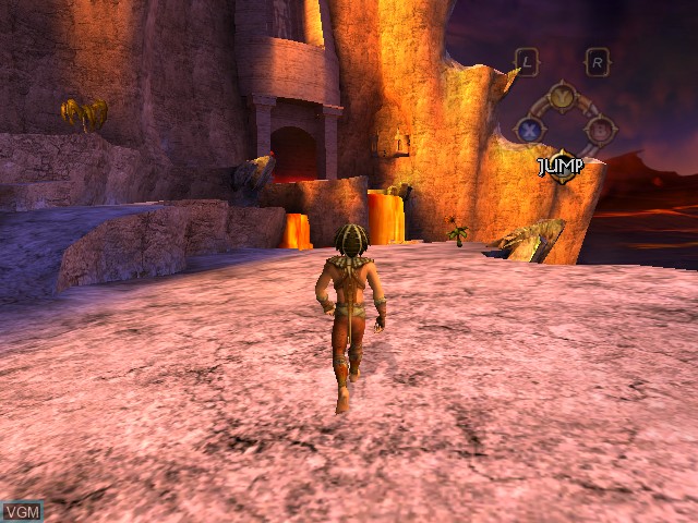 In-game screen of the game Sphinx and the Cursed Mummy on Microsoft Xbox