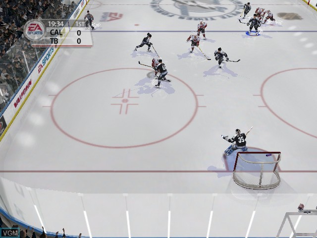 In-game screen of the game NHL 2005 on Microsoft Xbox