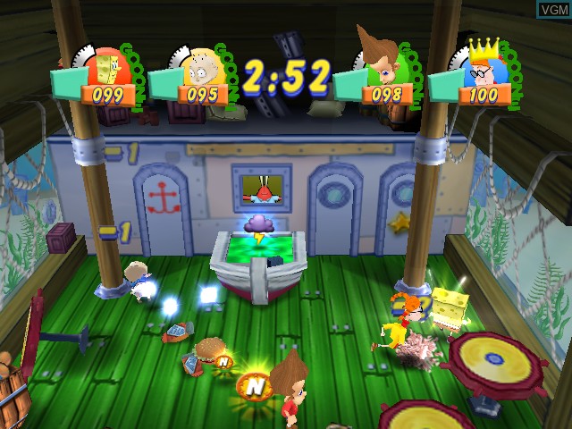 In-game screen of the game Nickelodeon Party Blast on Microsoft Xbox