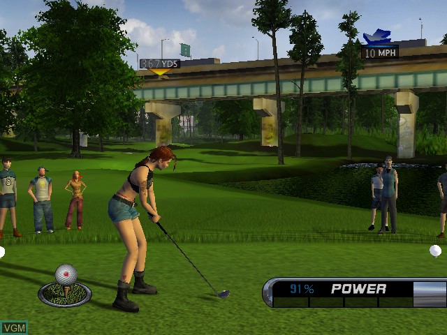 In-game screen of the game Outlaw Golf on Microsoft Xbox