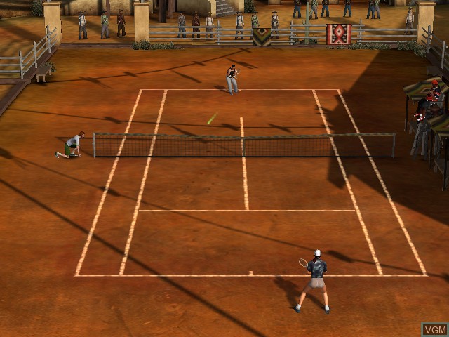 In-game screen of the game Outlaw Tennis on Microsoft Xbox