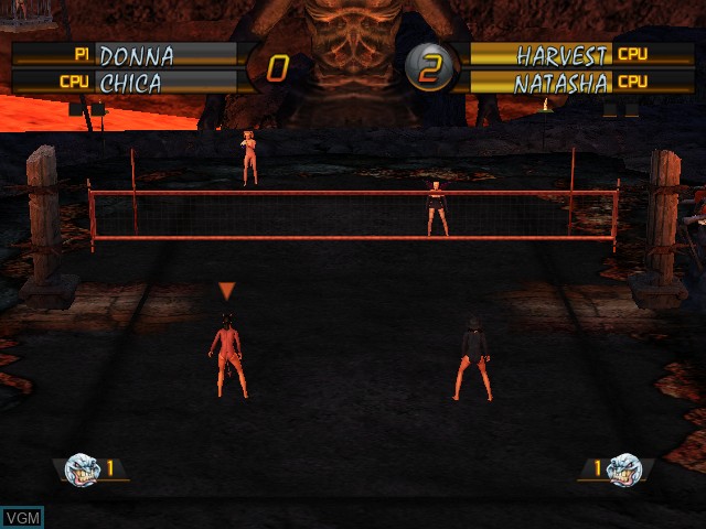 In-game screen of the game Outlaw Volleyball on Microsoft Xbox