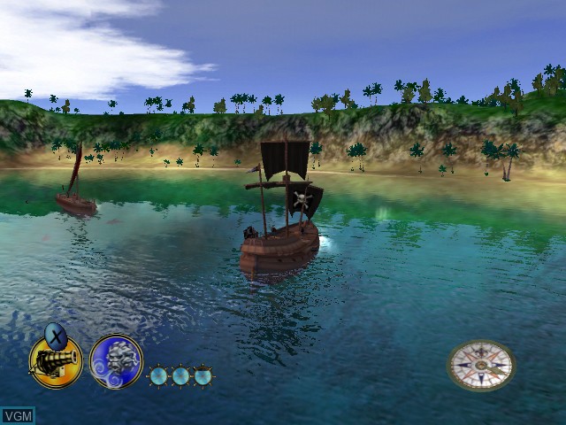 In-game screen of the game Pirates - The Legend of Black Kat on Microsoft Xbox