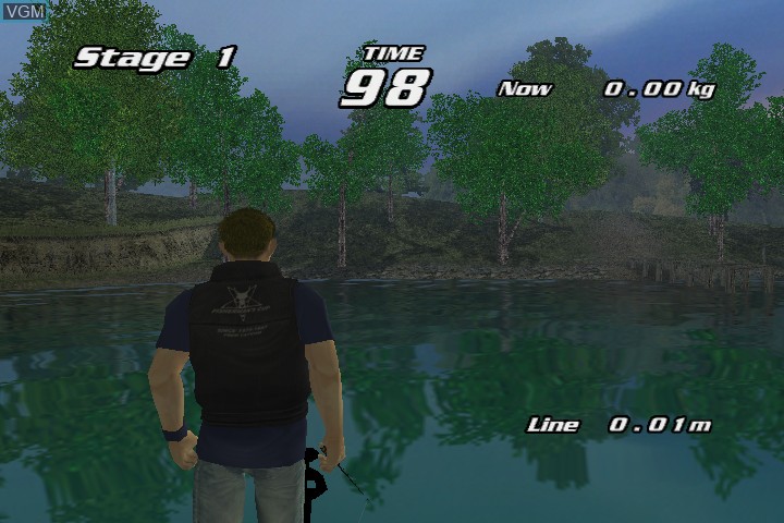 In-game screen of the game Pro Cast Sports Fishing on Microsoft Xbox