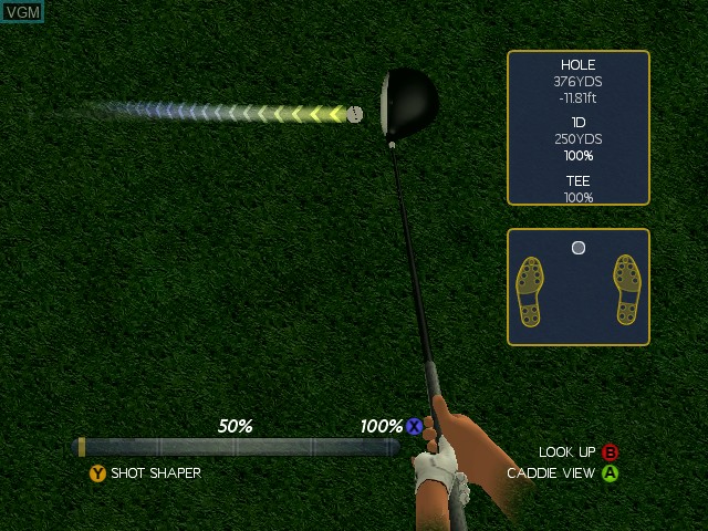 In-game screen of the game ProStroke Golf - World Tour 2007 on Microsoft Xbox