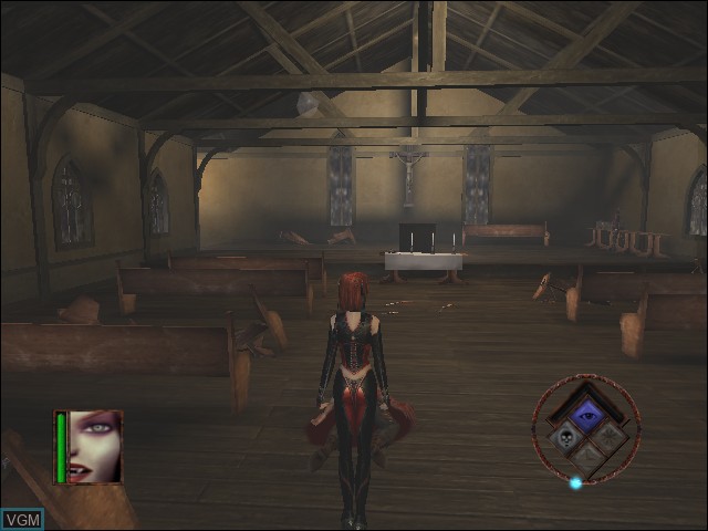In-game screen of the game BloodRayne on Microsoft Xbox
