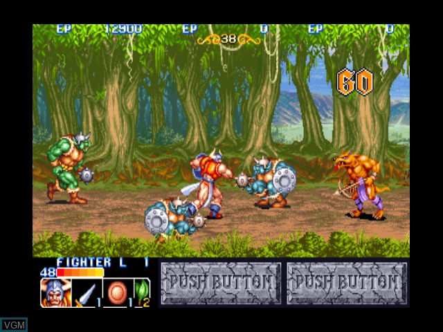 In-game screen of the game Capcom Classics Collection Volume 2 on Microsoft Xbox