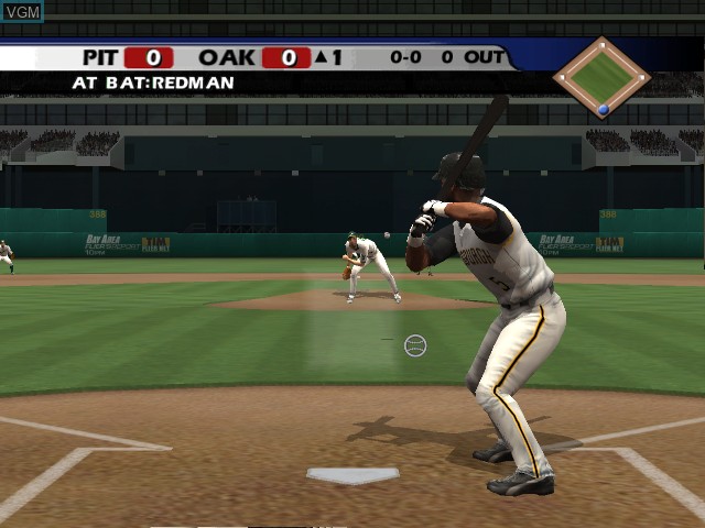 In-game screen of the game All-Star Baseball 2005 on Microsoft Xbox