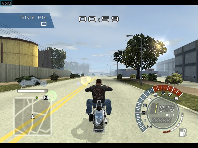 In-game screen of the game American Chopper on Microsoft Xbox