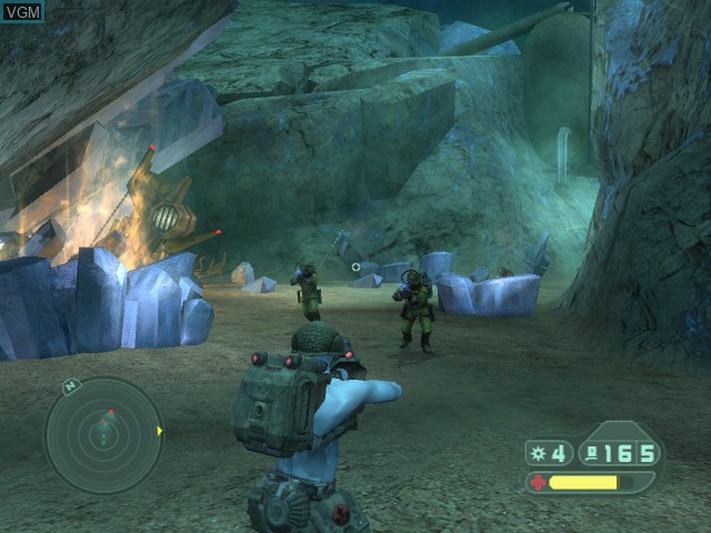 In-game screen of the game Rogue Trooper on Microsoft Xbox