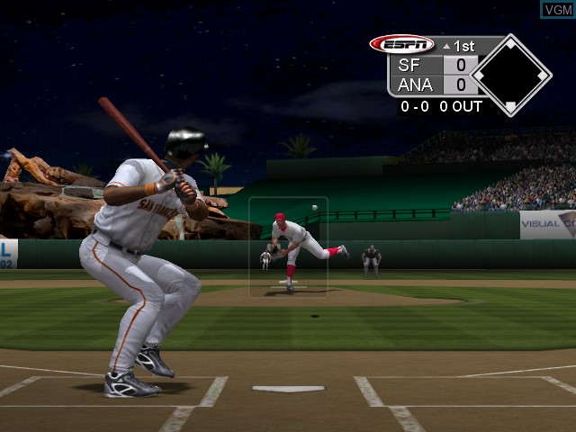 In-game screen of the game World Series Baseball 2K3 on Microsoft Xbox