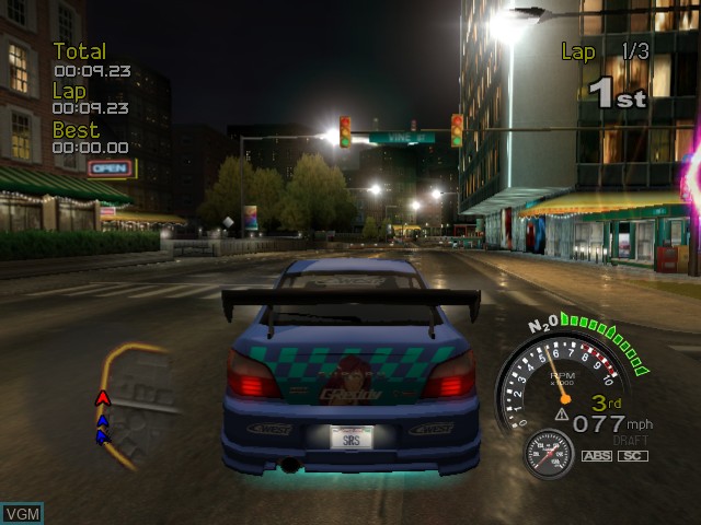 In-game screen of the game Street Racing Syndicate on Microsoft Xbox