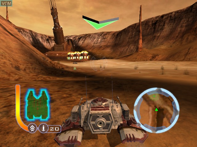 In-game screen of the game Star Wars - The Clone Wars on Microsoft Xbox