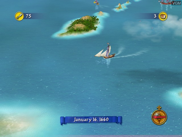 In-game screen of the game Sid Meier's Pirates! on Microsoft Xbox
