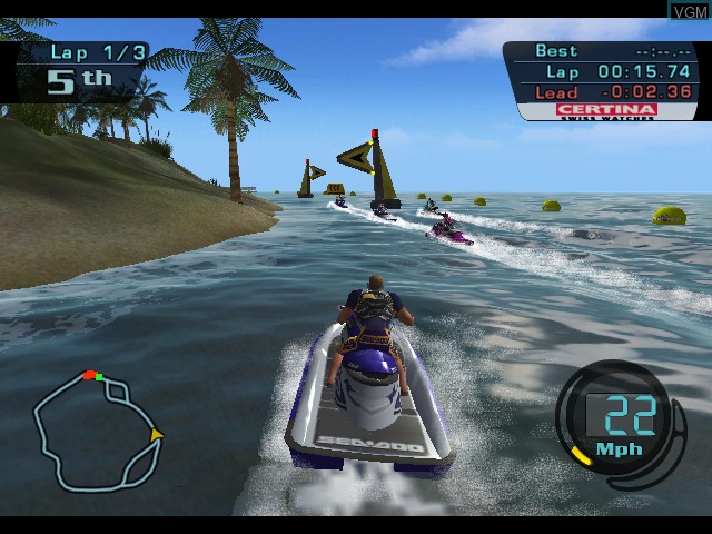 In-game screen of the game Splashdown on Microsoft Xbox