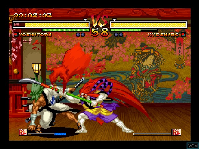 In-game screen of the game Samurai Shodown V on Microsoft Xbox