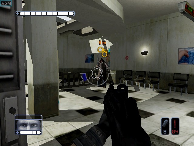 In-game screen of the game SWAT - Global Strike Team on Microsoft Xbox