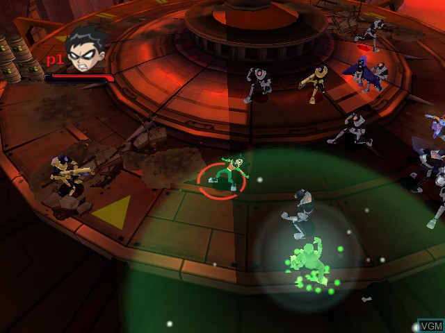 In-game screen of the game Teen Titans on Microsoft Xbox