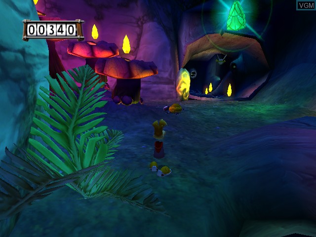In-game screen of the game Rayman 3 - Hoodlum Havoc on Microsoft Xbox