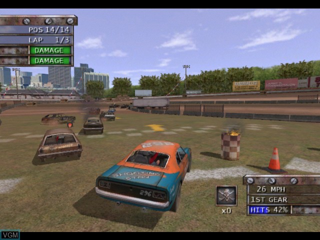 In-game screen of the game Test Drive - Eve of Destruction on Microsoft Xbox