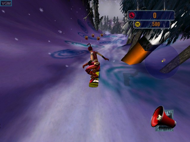 In-game screen of the game Dark Summit on Microsoft Xbox