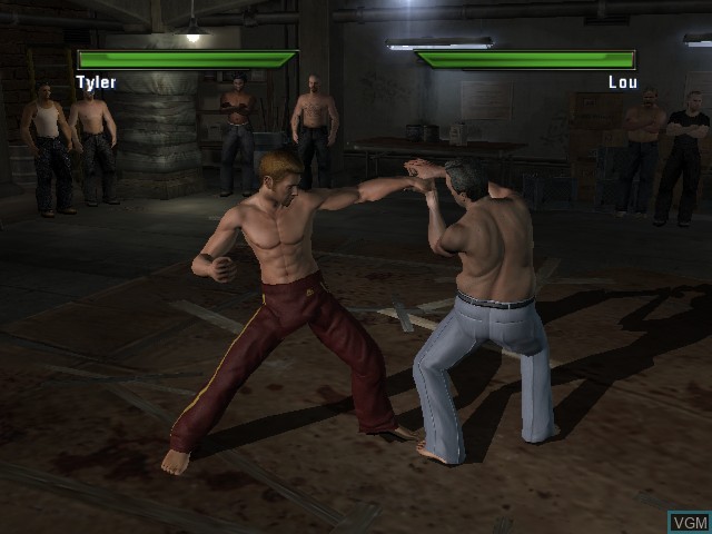 In-game screen of the game Fight Club on Microsoft Xbox