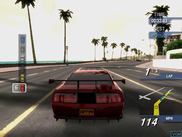 In-game screen of the game Ford Street Racing on Microsoft Xbox
