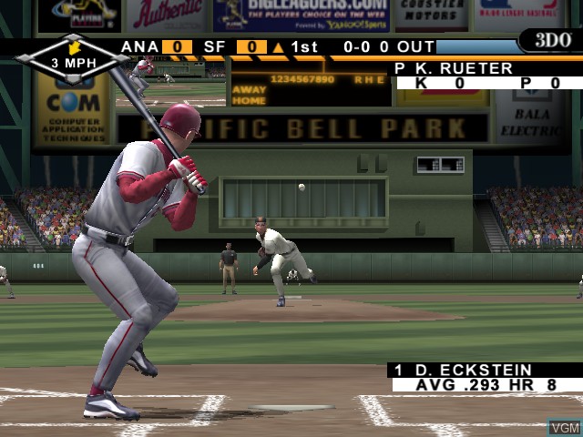 In-game screen of the game High Heat Major League Baseball 2004 on Microsoft Xbox