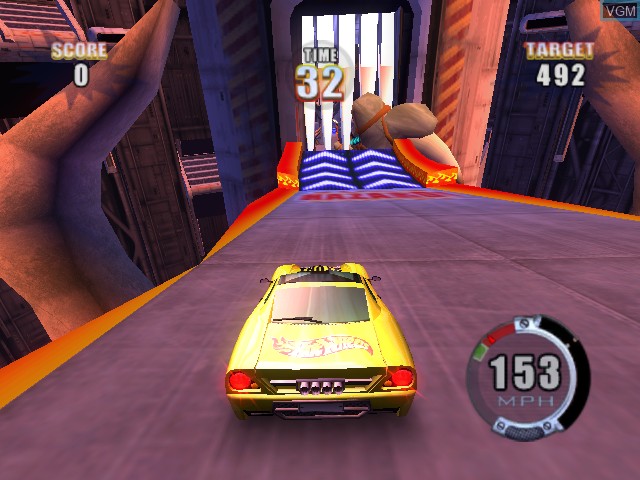 In-game screen of the game Hot Wheels - Stunt Track Challenge on Microsoft Xbox