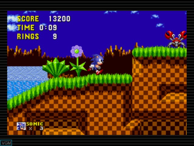 In-game screen of the game Sonic Mega Collection Plus on Microsoft Xbox