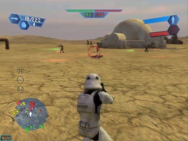 In-game screen of the game Star Wars - Battlefront on Microsoft Xbox
