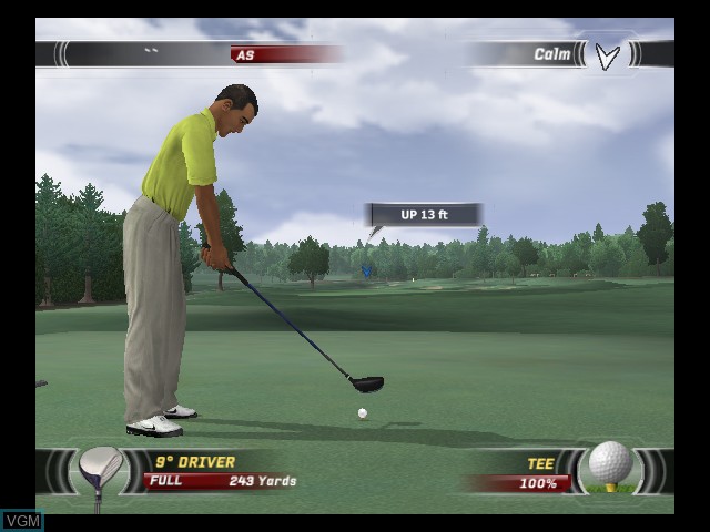 In-game screen of the game Tiger Woods PGA Tour 07 on Microsoft Xbox