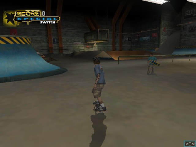 In-game screen of the game Tony Hawk's Underground 2 on Microsoft Xbox