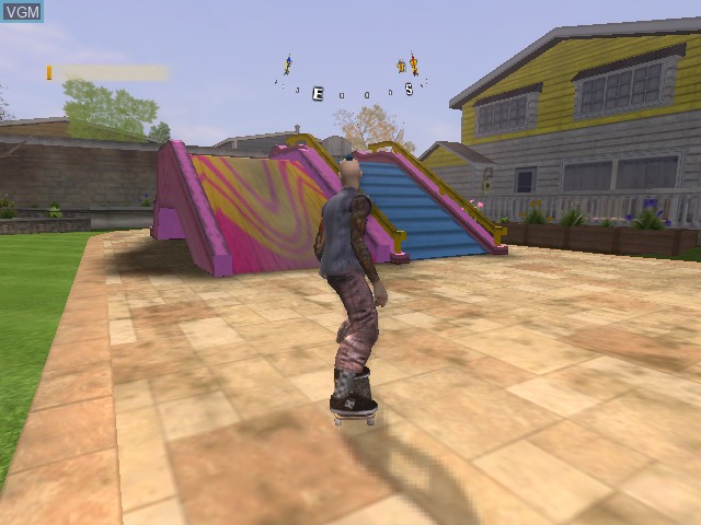 In-game screen of the game Tony Hawk's Project 8 on Microsoft Xbox