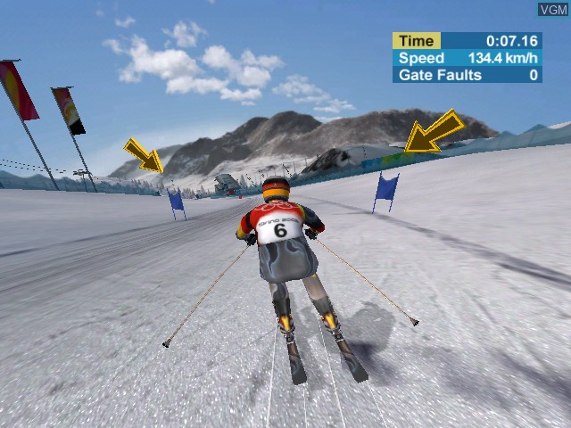 In-game screen of the game Torino 2006 - The Official Video Game of the XX Olympic Winter Games on Microsoft Xbox