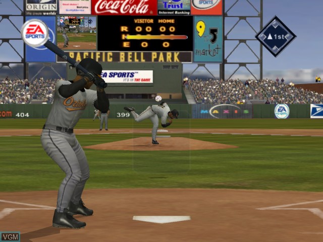 In-game screen of the game Triple Play 2002 on Microsoft Xbox