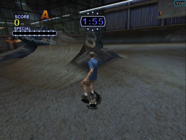 In-game screen of the game Tony Hawk's Pro Skater 2x on Microsoft Xbox