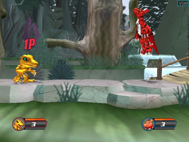 In-game screen of the game Digimon Rumble Arena 2 on Microsoft Xbox