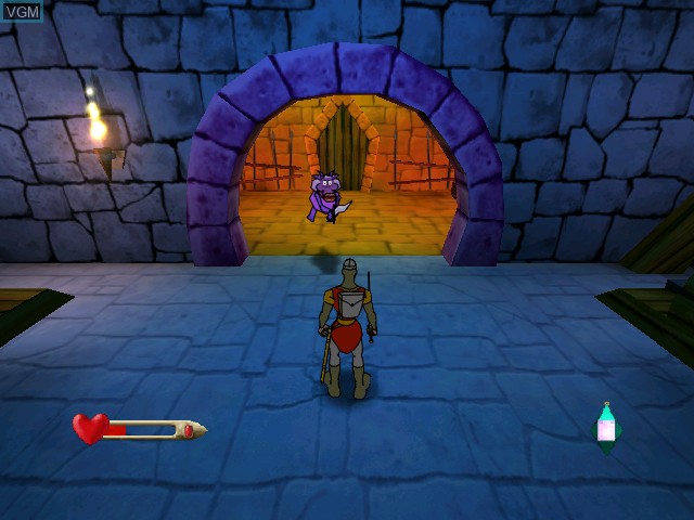 In-game screen of the game Dragon's Lair 3D - Return to the Lair on Microsoft Xbox