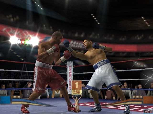 In-game screen of the game Fight Night Round 2 on Microsoft Xbox
