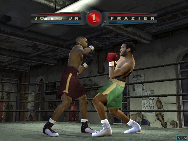 In-game screen of the game Fight Night 2004 on Microsoft Xbox
