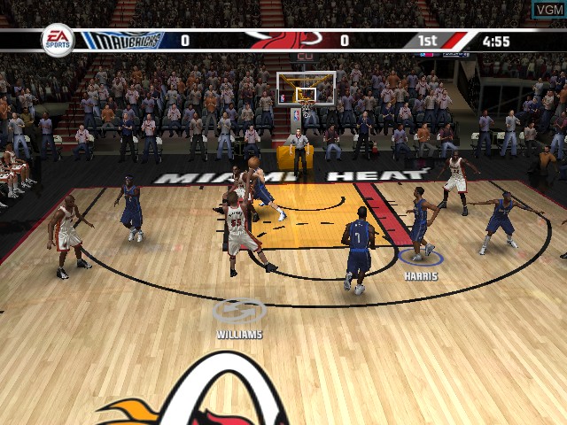In-game screen of the game NBA Live 07 on Microsoft Xbox