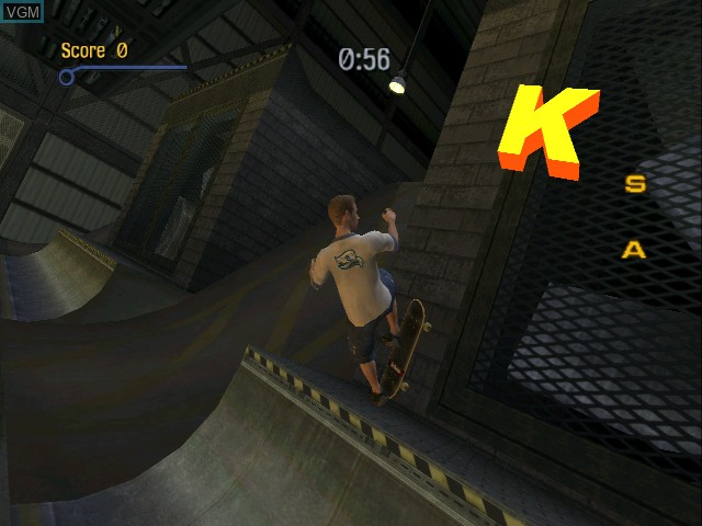 In-game screen of the game Tony Hawk's Pro Skater 3 on Microsoft Xbox