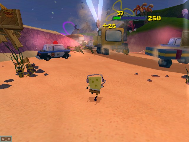 In-game screen of the game SpongeBob SquarePants Movie, The / Battle for Bikini Bottom on Microsoft Xbox
