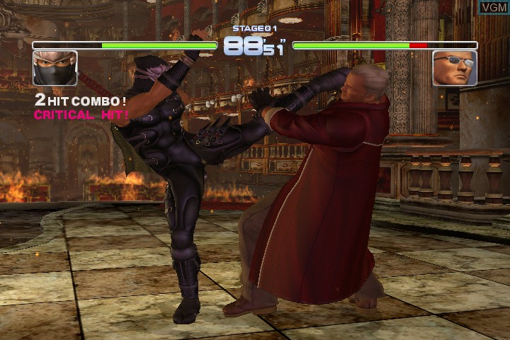 In-game screen of the game Dead or Alive Ultimate on Microsoft Xbox