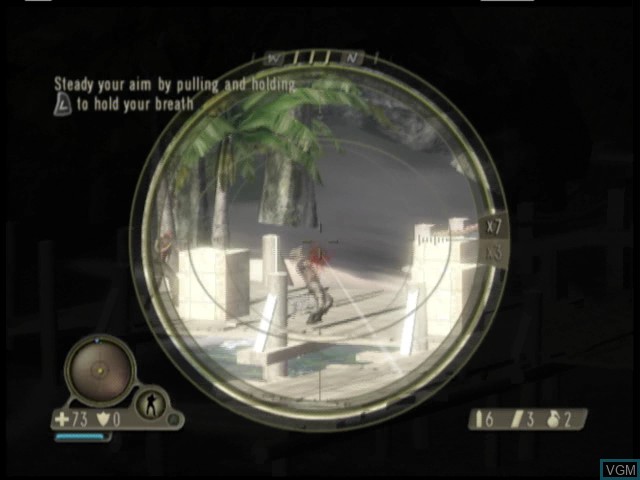 In-game screen of the game Far Cry Instincts on Microsoft Xbox
