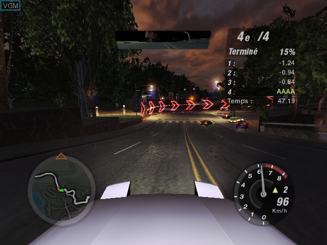 In-game screen of the game Need for Speed Underground 2 on Microsoft Xbox