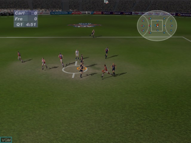 In-game screen of the game AFL Live 2003 on Microsoft Xbox