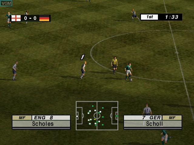 In-game screen of the game International Superstar Soccer 2 on Microsoft Xbox