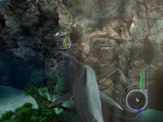 In-game screen of the game Jaws Unleashed on Microsoft Xbox